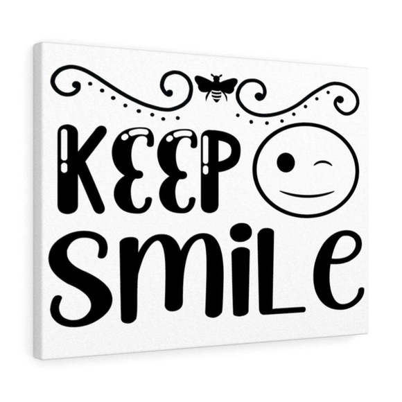 Inspirational Wall Art Keep Smile Smiley Wall Art Motivation Wall Decor for Home